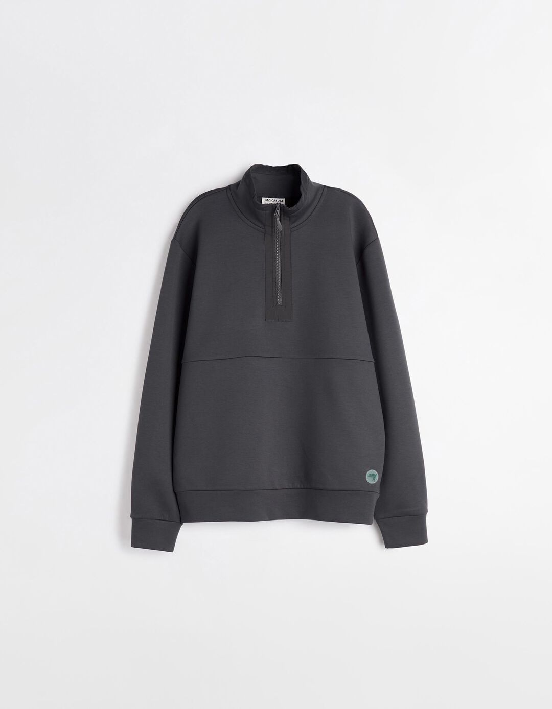 Sweatshirt Fecho de Correr, Homem, Cinzento Escuro