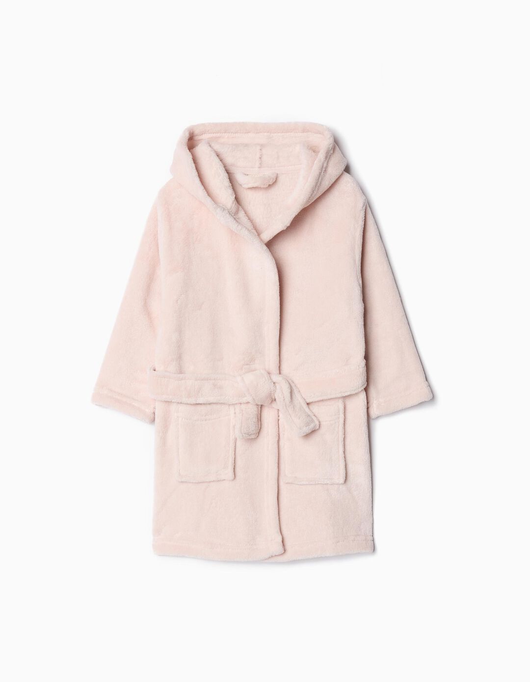 Robe de Felpa Capuz, Menina, Rosa