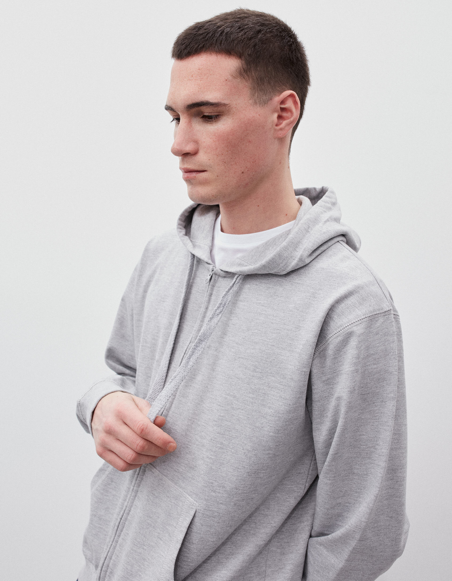 Comprar Online Casaco Jersey com Capuz, Cinza