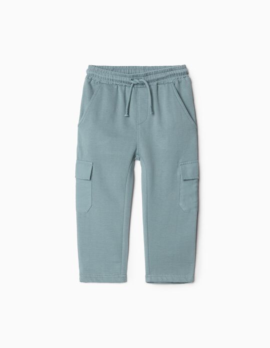 Comprar Online Calças de Felpa Cargo, Menino, Azul