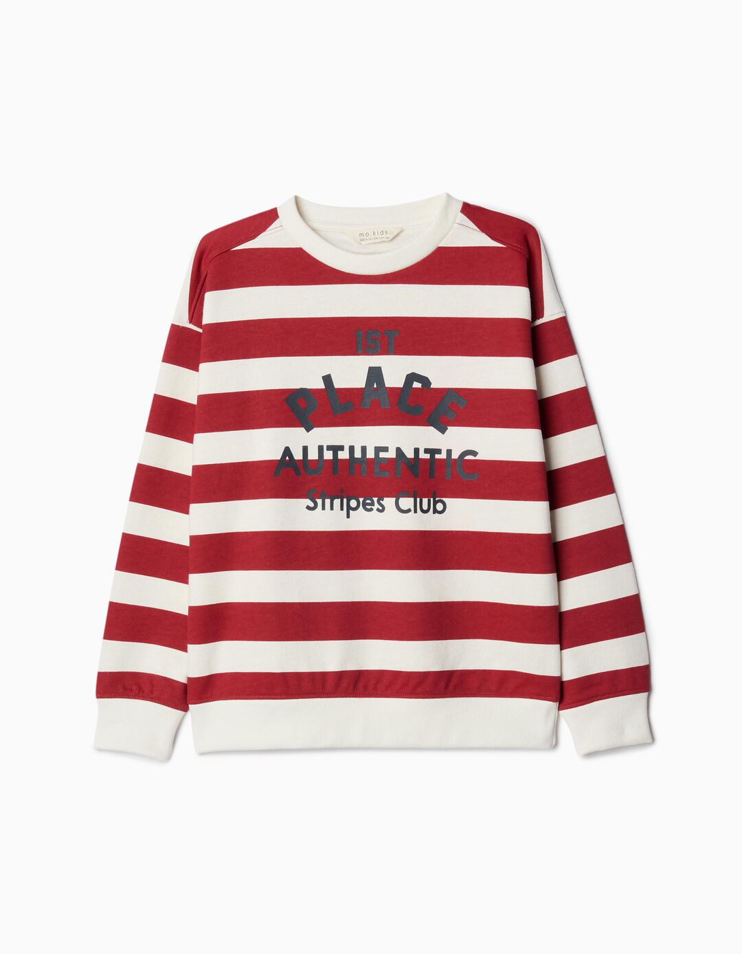 Sweatshirt Riscas, Menino, Vermelho Escuro