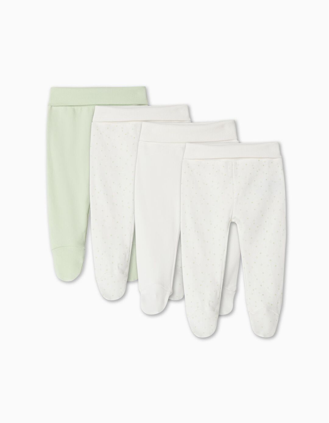 Pack 4 Pares de Calças com Pés, Menina, Multicor