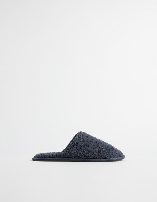 Comprar Online Chinelos de Quarto Atoalhados, Homem, Azul Escuro