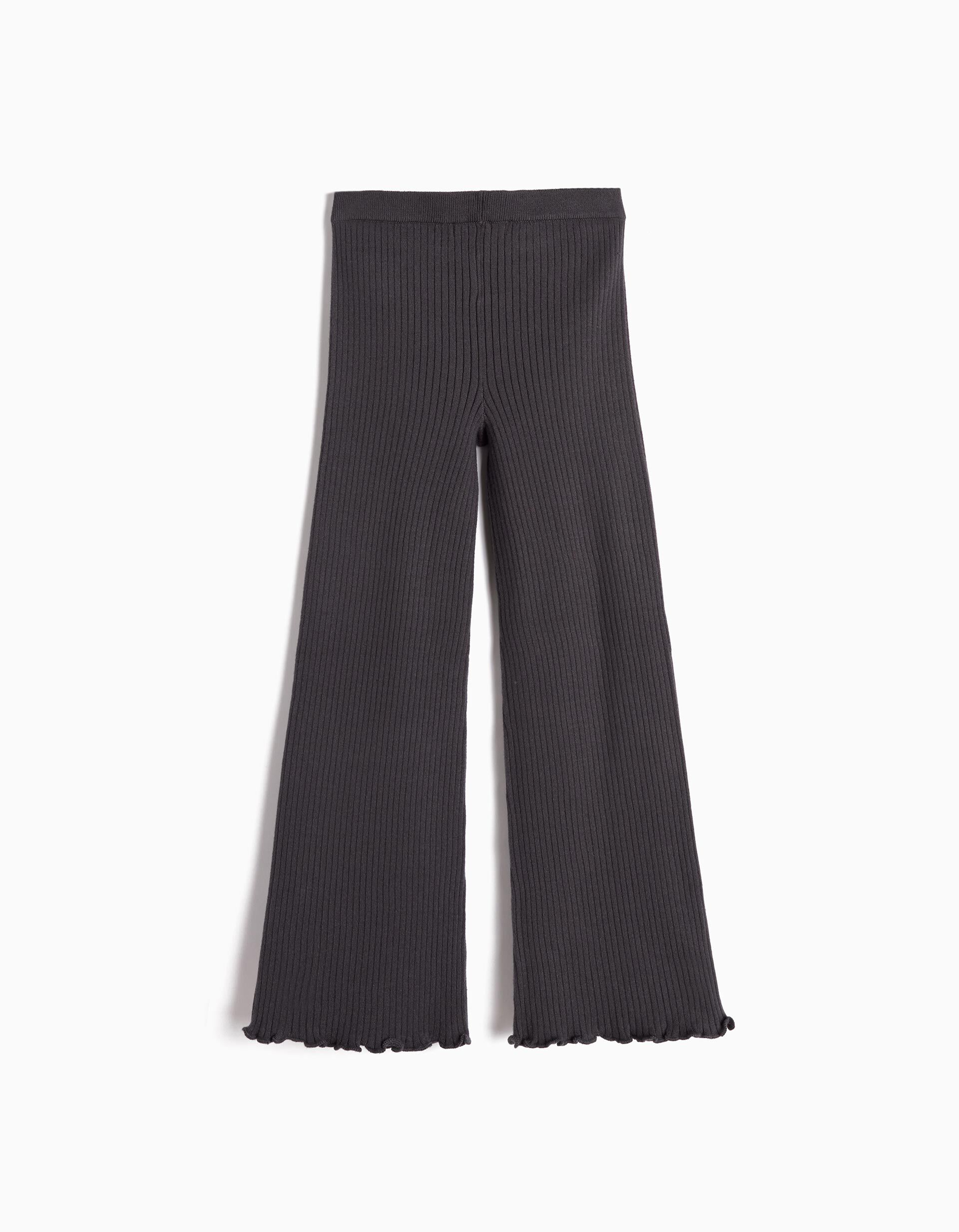 Comprar Online Cal&ccedil;as Malha Canelada, Menina, Cinzento Escuro