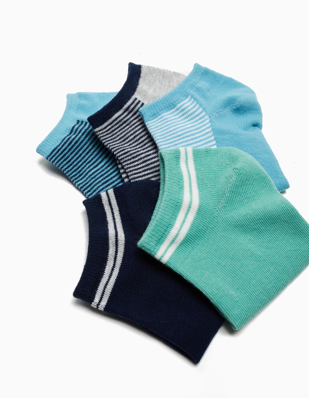 Pack 5 Pares de Meias Tornozelo, Menino, Multicor 
