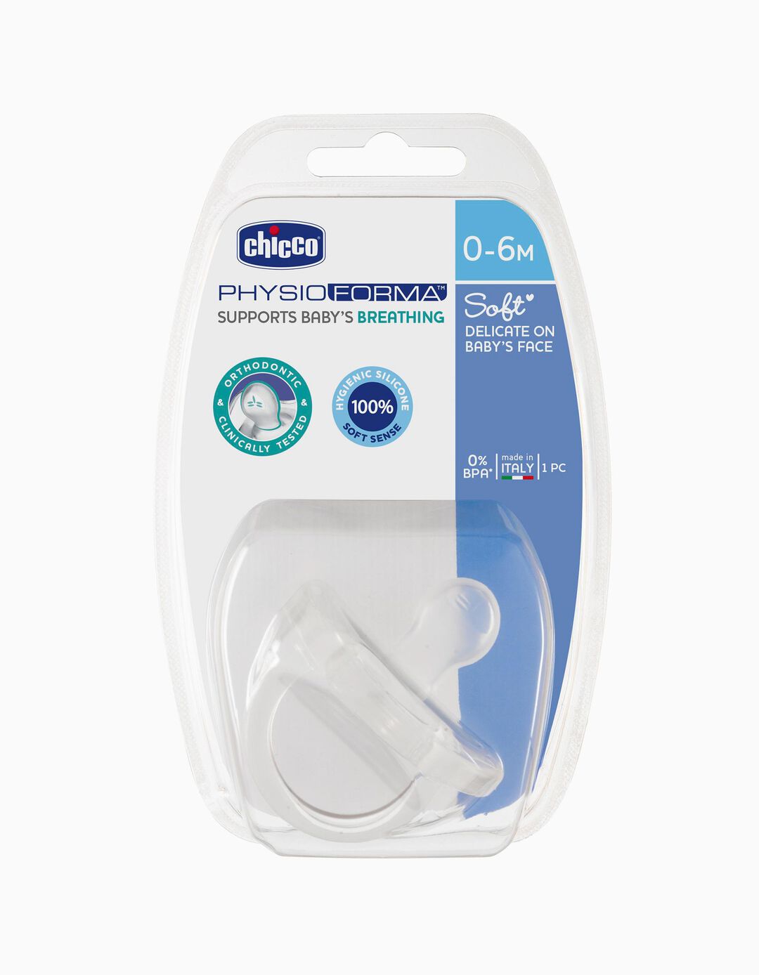 CHUPETA SILICONE PHYSIO SOFT CHICCO 0-6M
