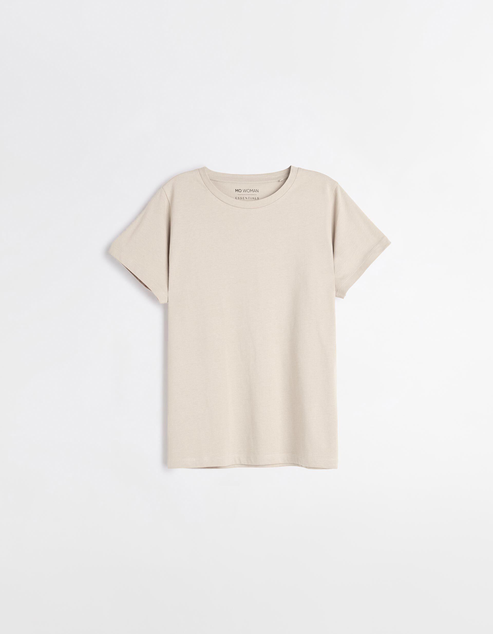 Comprar Online T-shirt B&aacute;sica, Mulher, Bege
