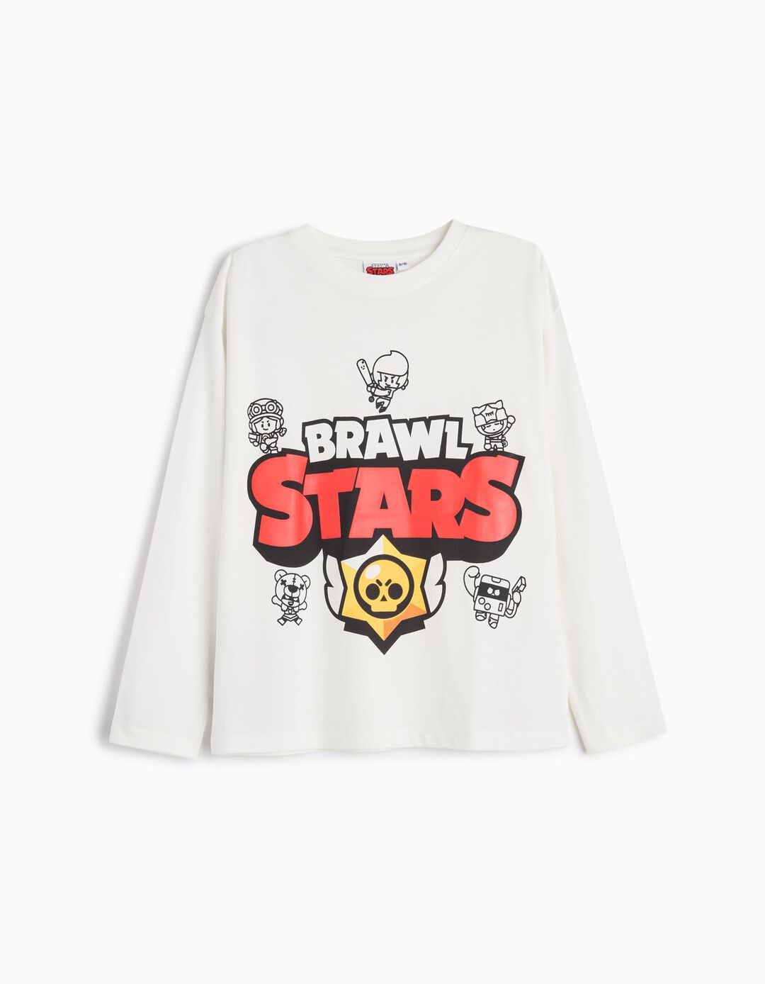 T-shirt de Manga Comprida 'Brawl Stars', Menino, Branco