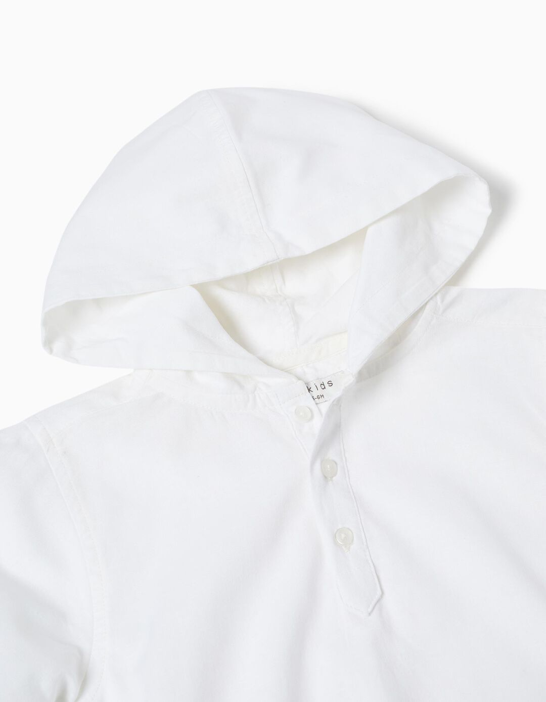Camisola Capuz, Menino, Branco 