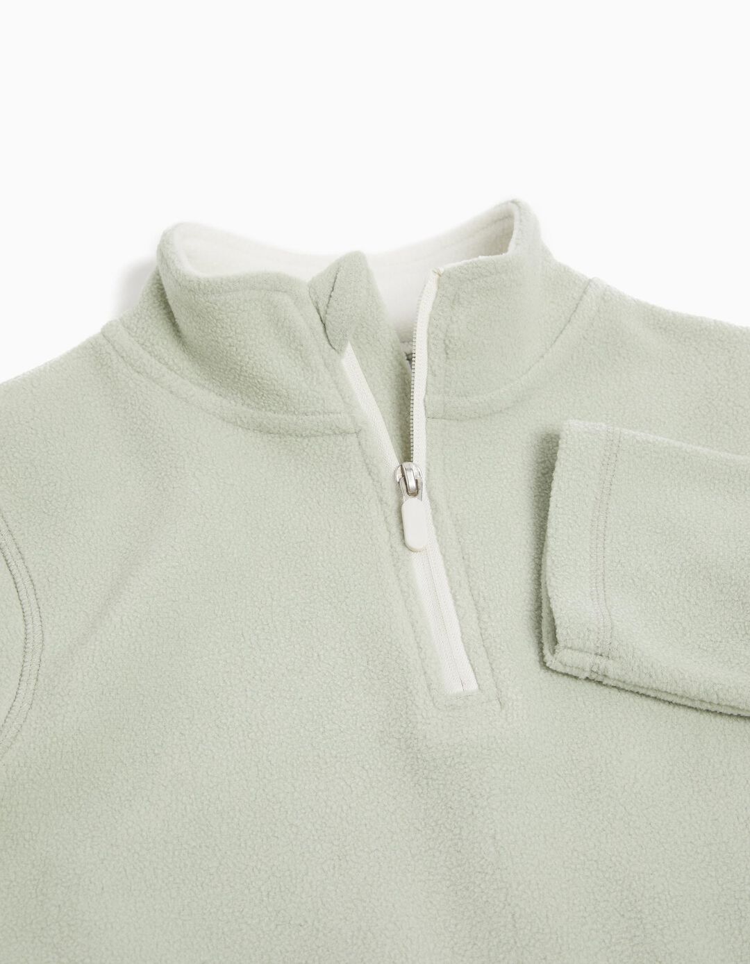 Sweatshirt Polar Fecho de Correr, Menina, Verde Claro