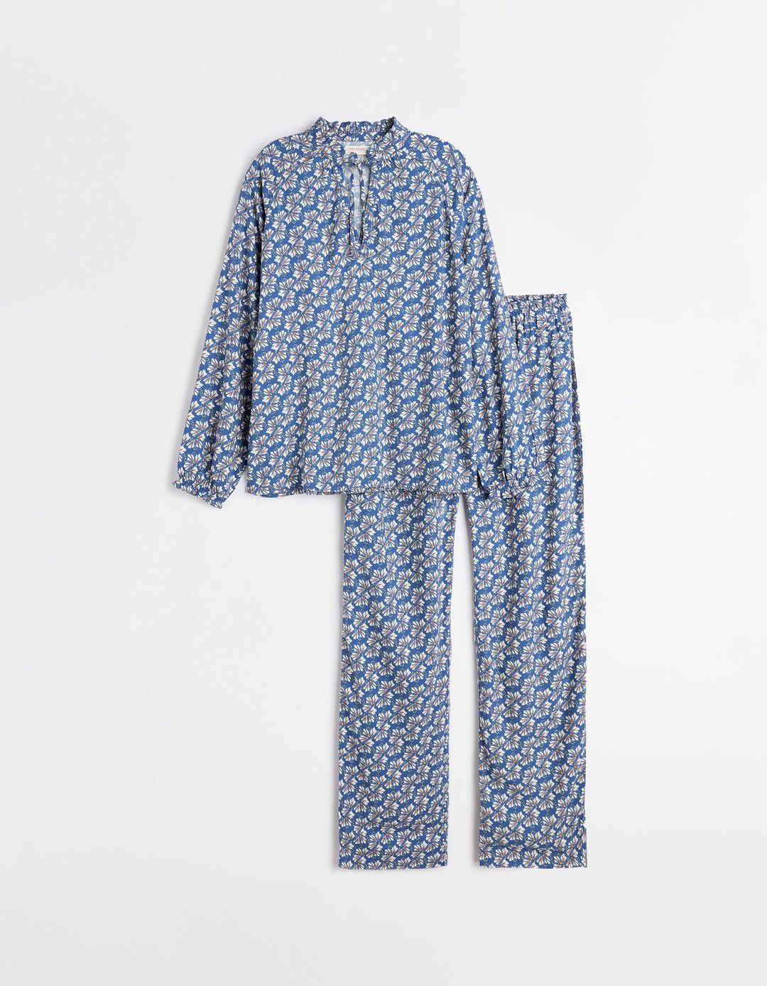 Pijama Estampado, Mulher, Azul Escuro