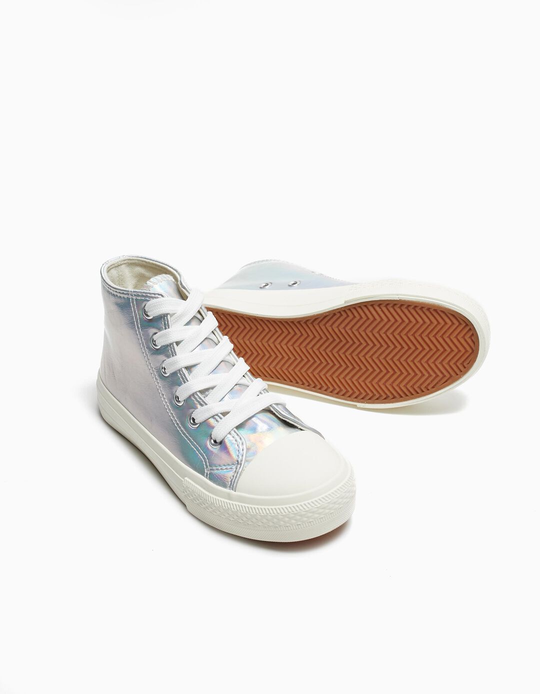 Sapatilhas em Tela High Top, Menina, Cinzento