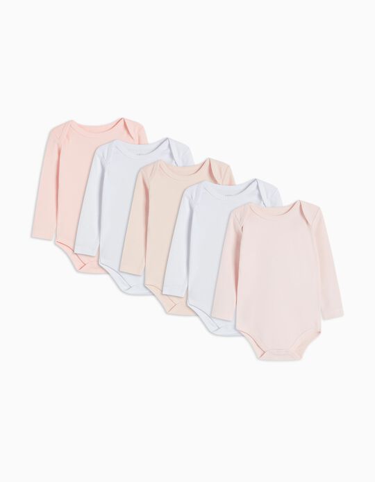 Comprar Online Pack 5 Bodies de Manga Comprida, Bebé Menina, Multicor