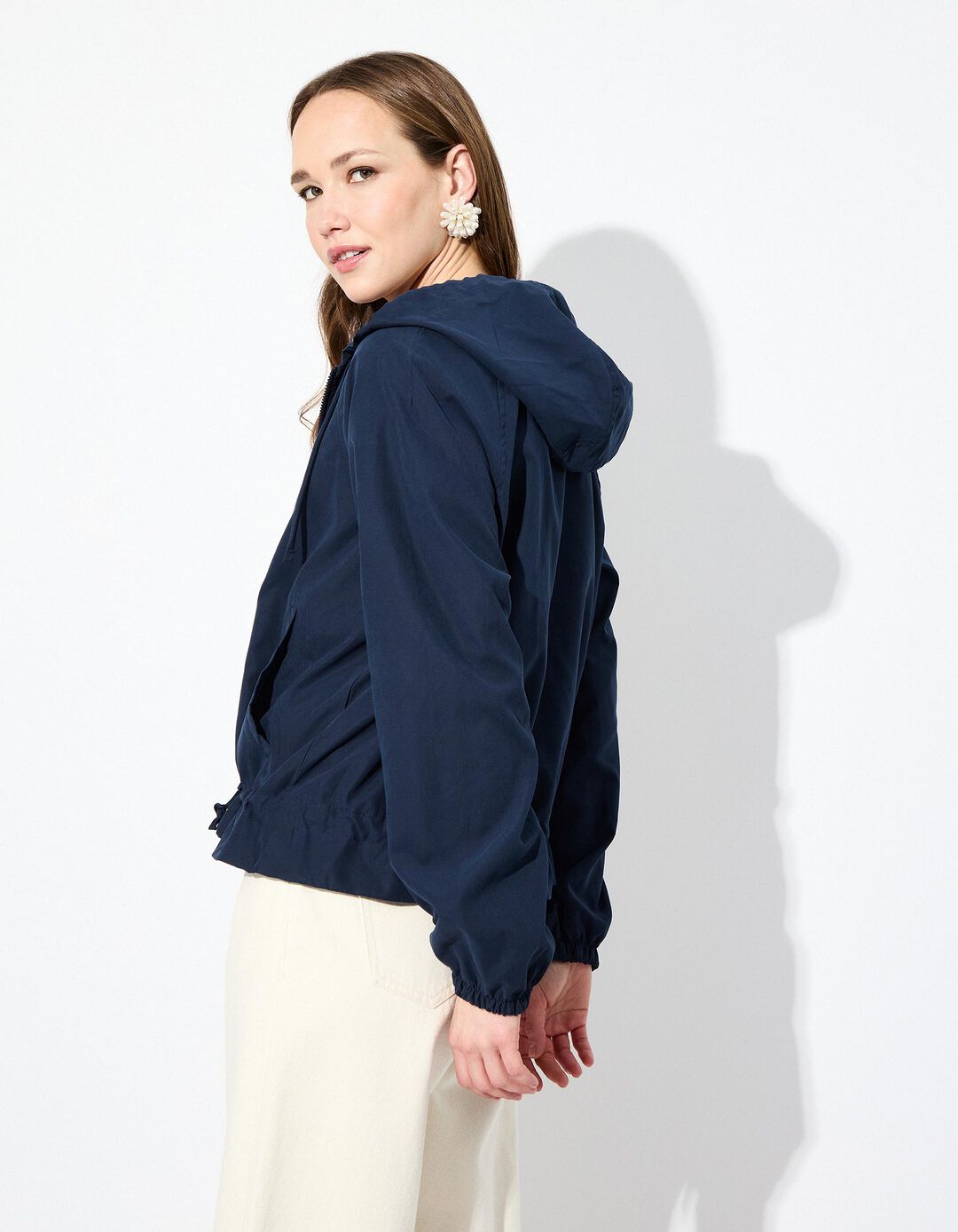 Parka Capuz, Mulher, Azul Escuro