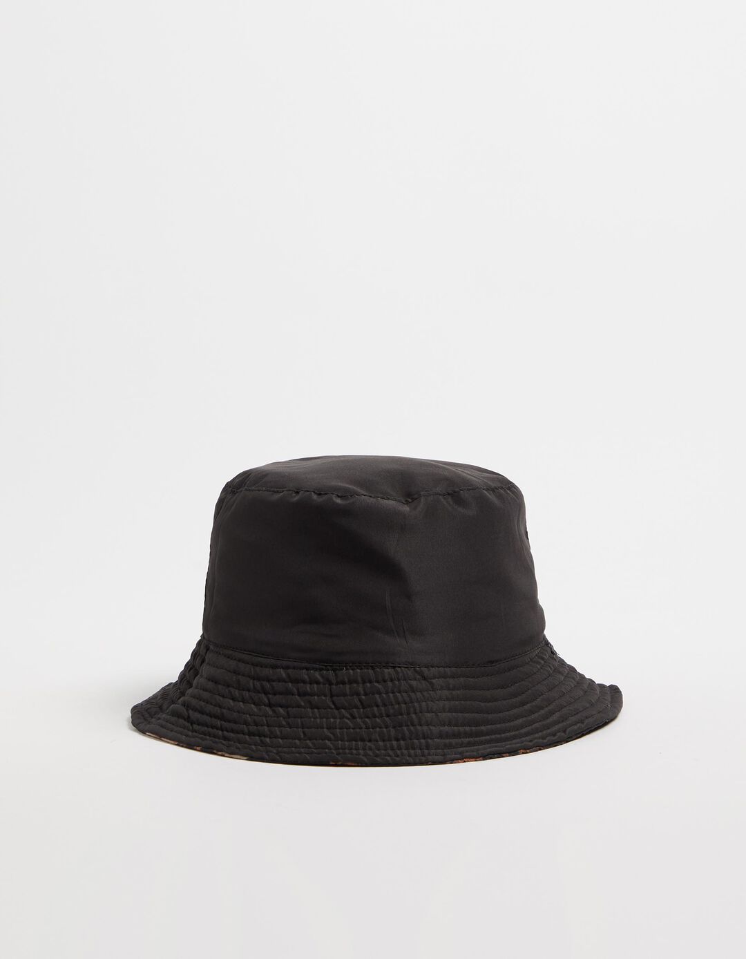 Chapéu Reversível Estampado Leopardo, Mulher, Preto
