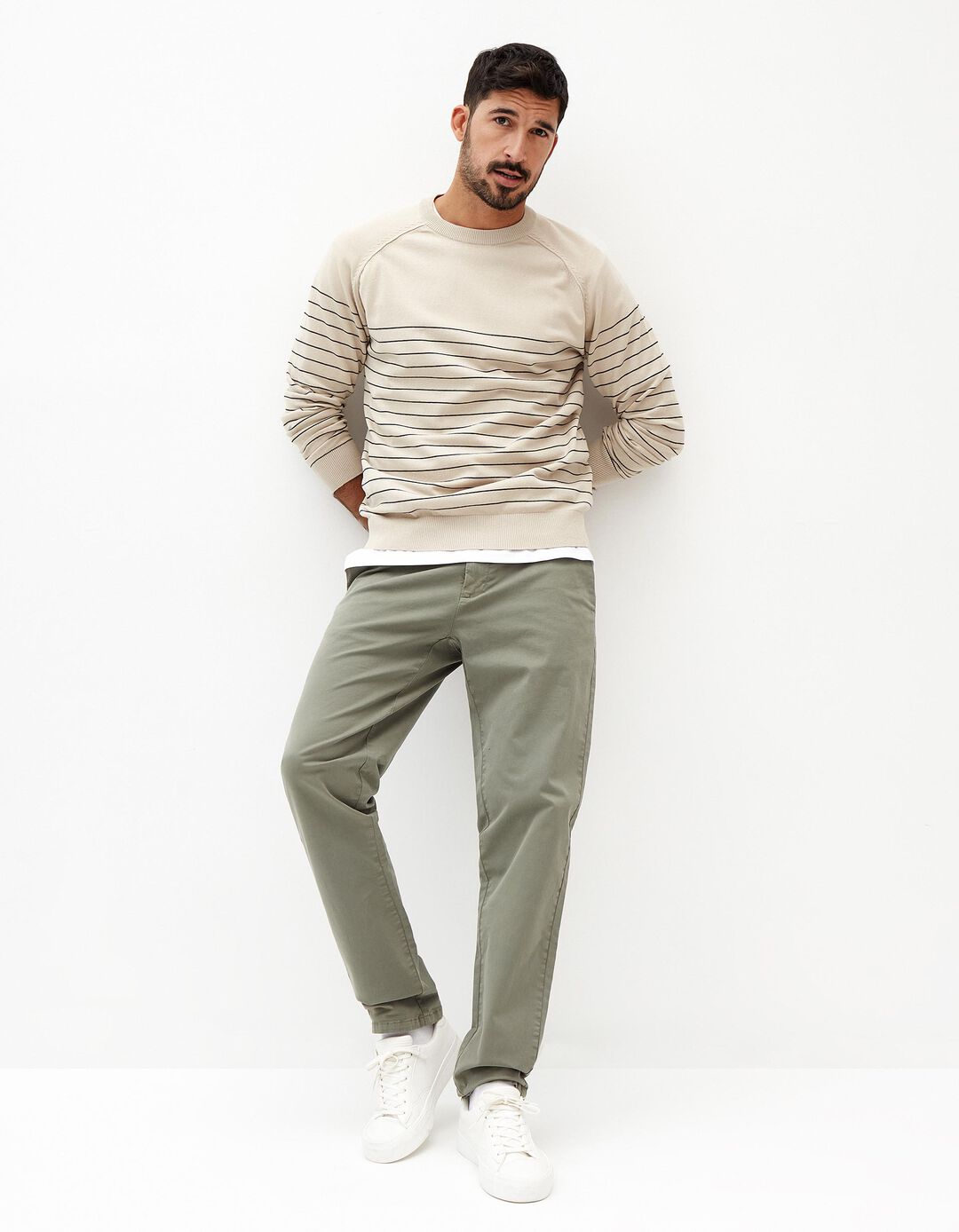 Cal&ccedil;as 'Slim fit', Homem, Verde Claro 