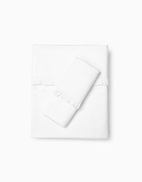 Comprar Online Lençol e Fronha Para Alcofa 80X50cm Essential White Zy Baby
