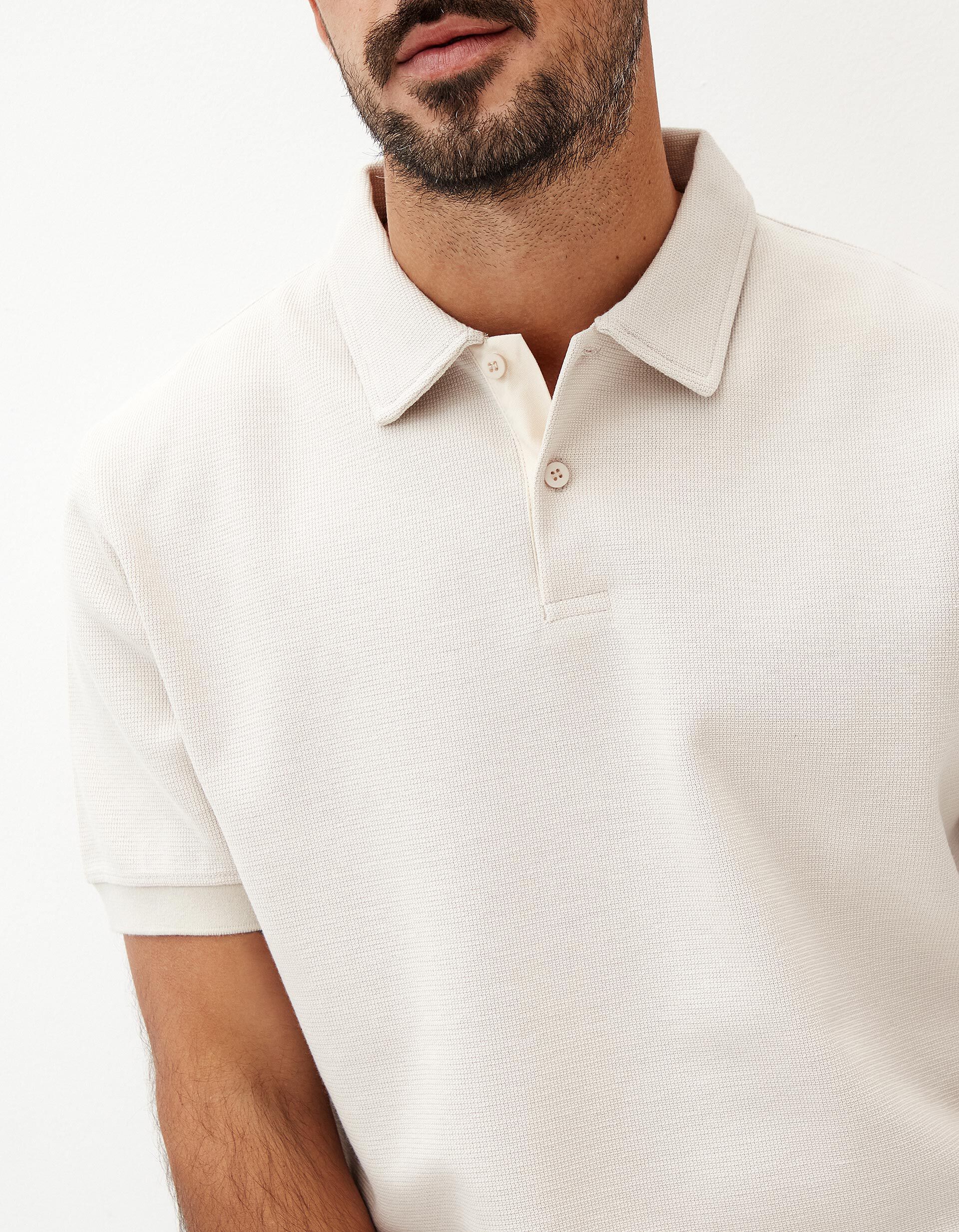 Comprar Online Polo Waffle, Homem, Cinzento Claro