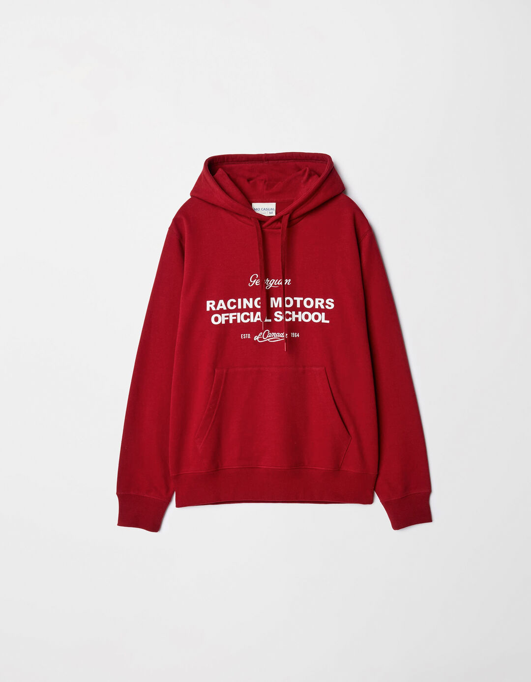 Sweatshirt de Felpa Capuz, Homem, Vermelho Escuro