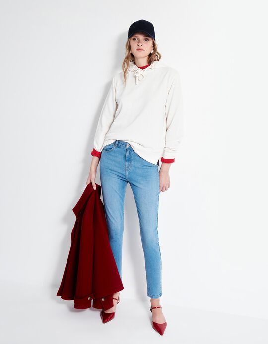 Comprar Online Calças de Ganga Skinny, Mulher, Azul Claro