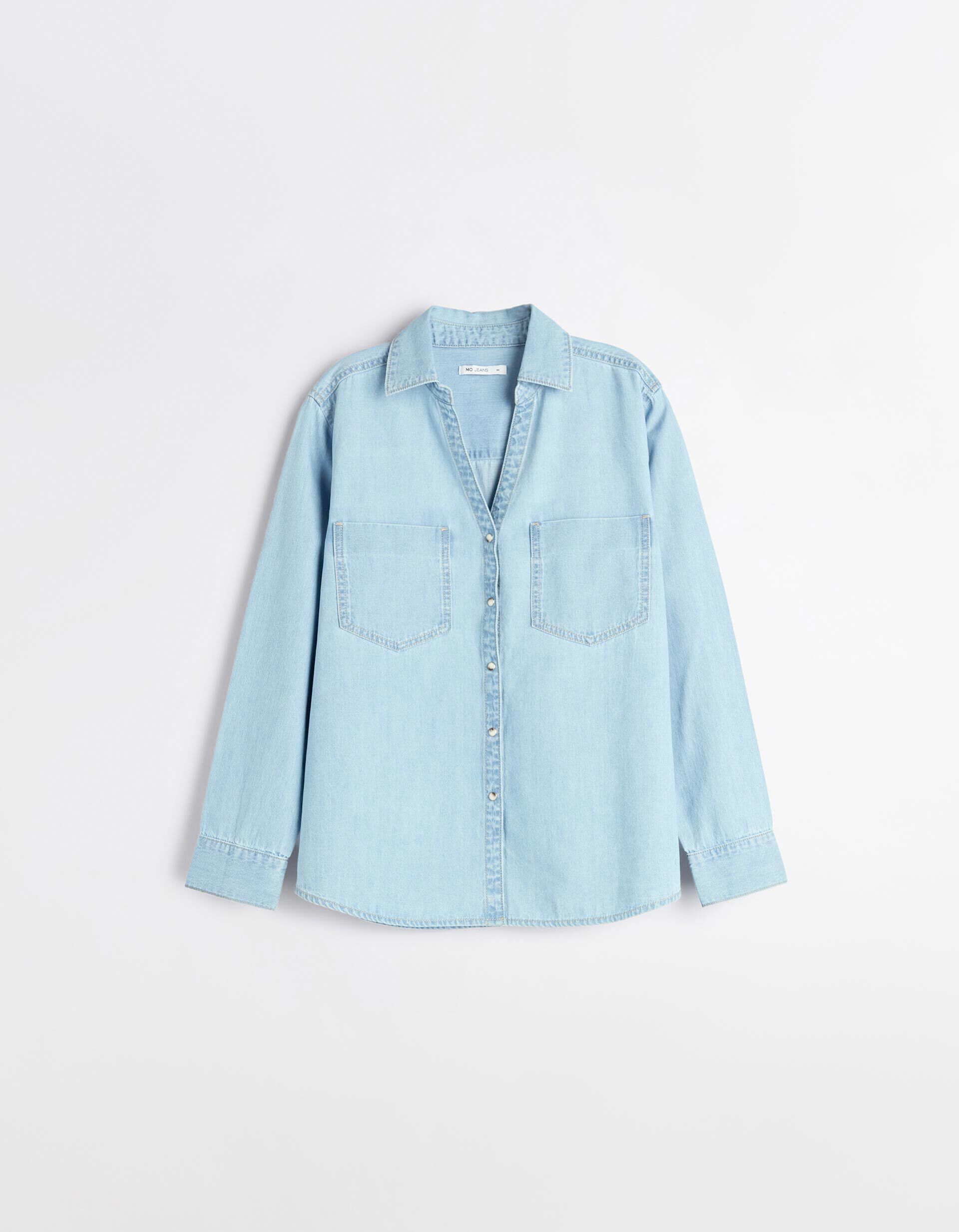 Comprar Online Sobrecamisa de Ganga, Mulher, Azul Claro