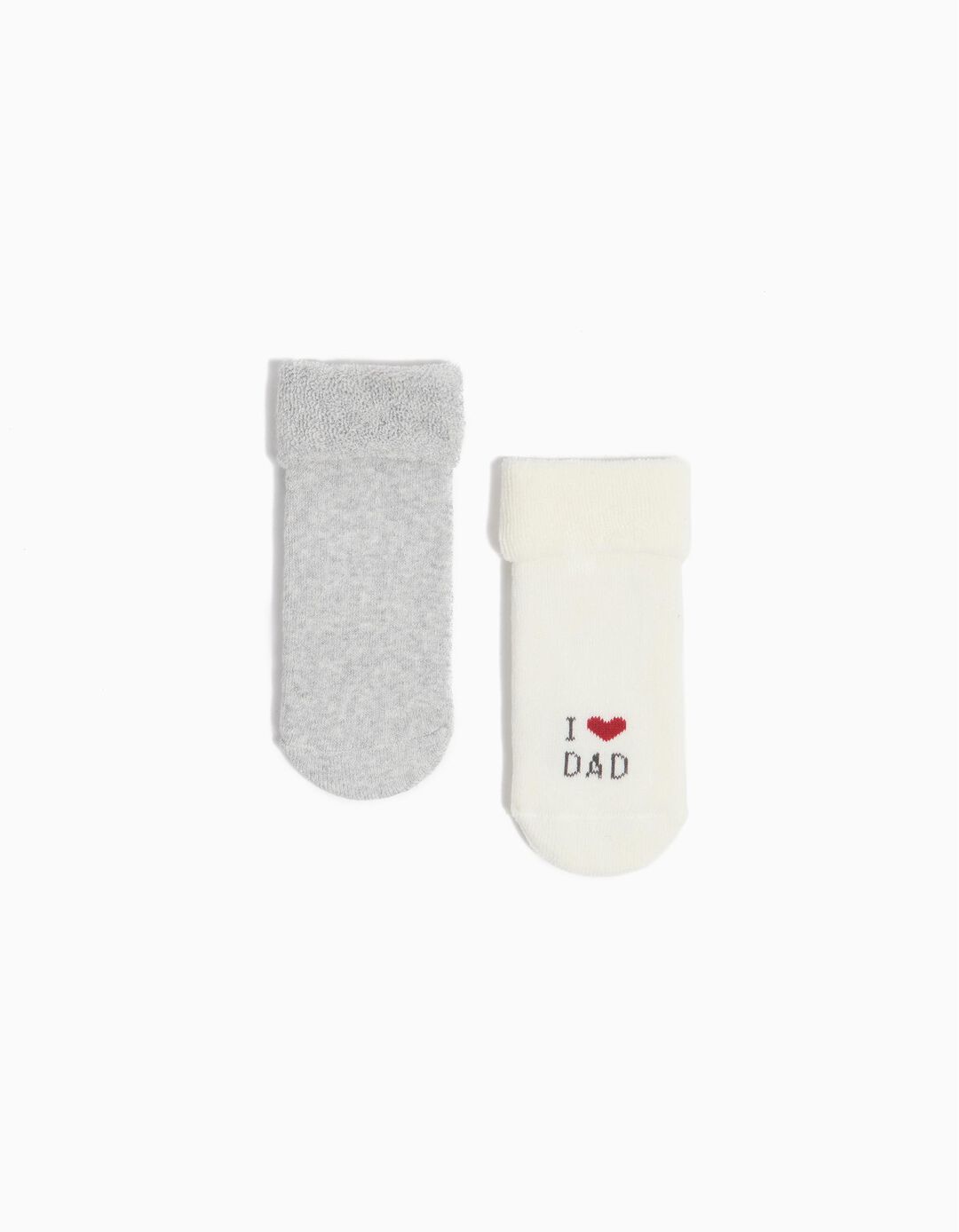 Pack 2 Pares de Meias Antiderrapantes, Beb&eacute;, Multicor
