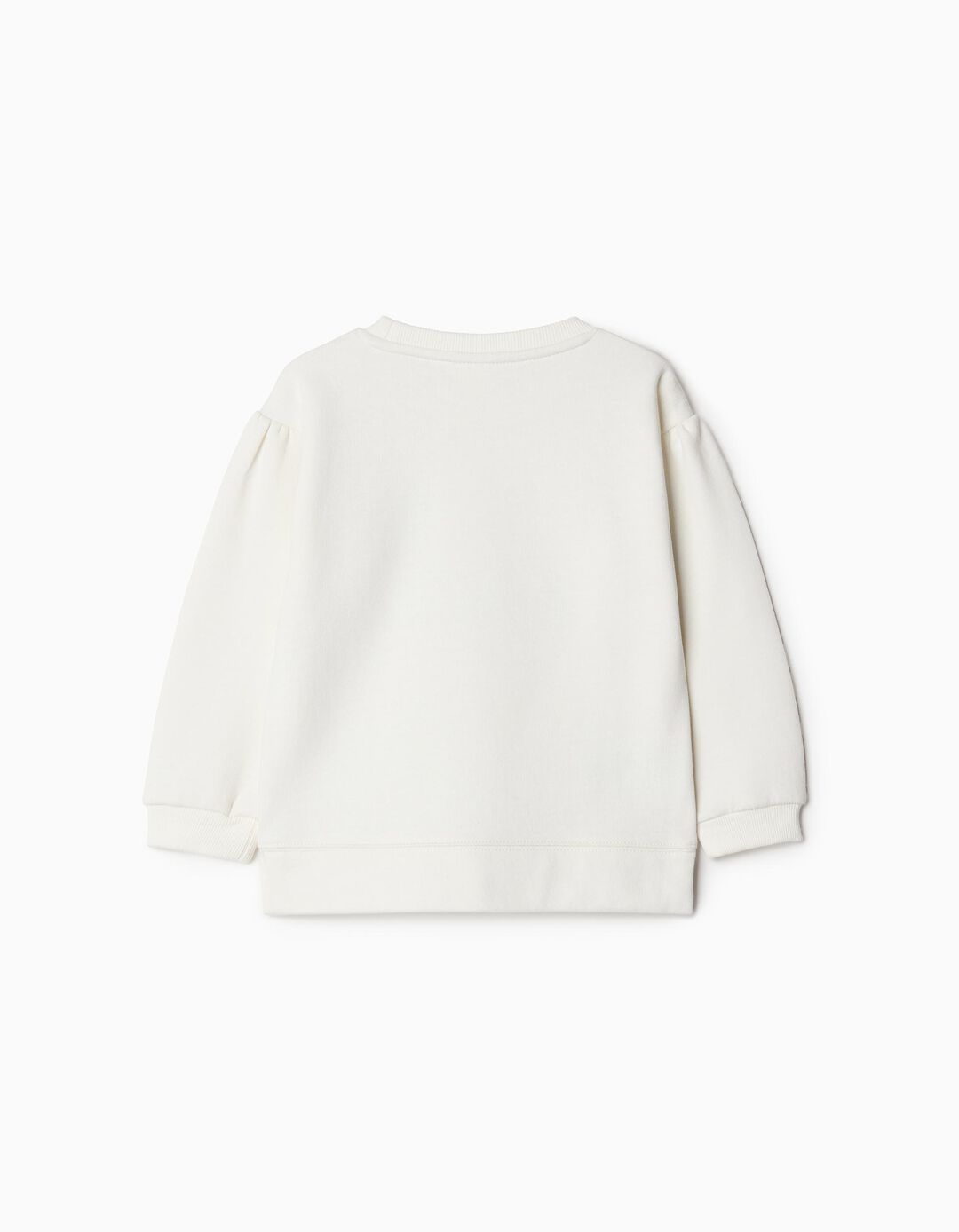 Sweatshirt de Felpa, Menina, Branco