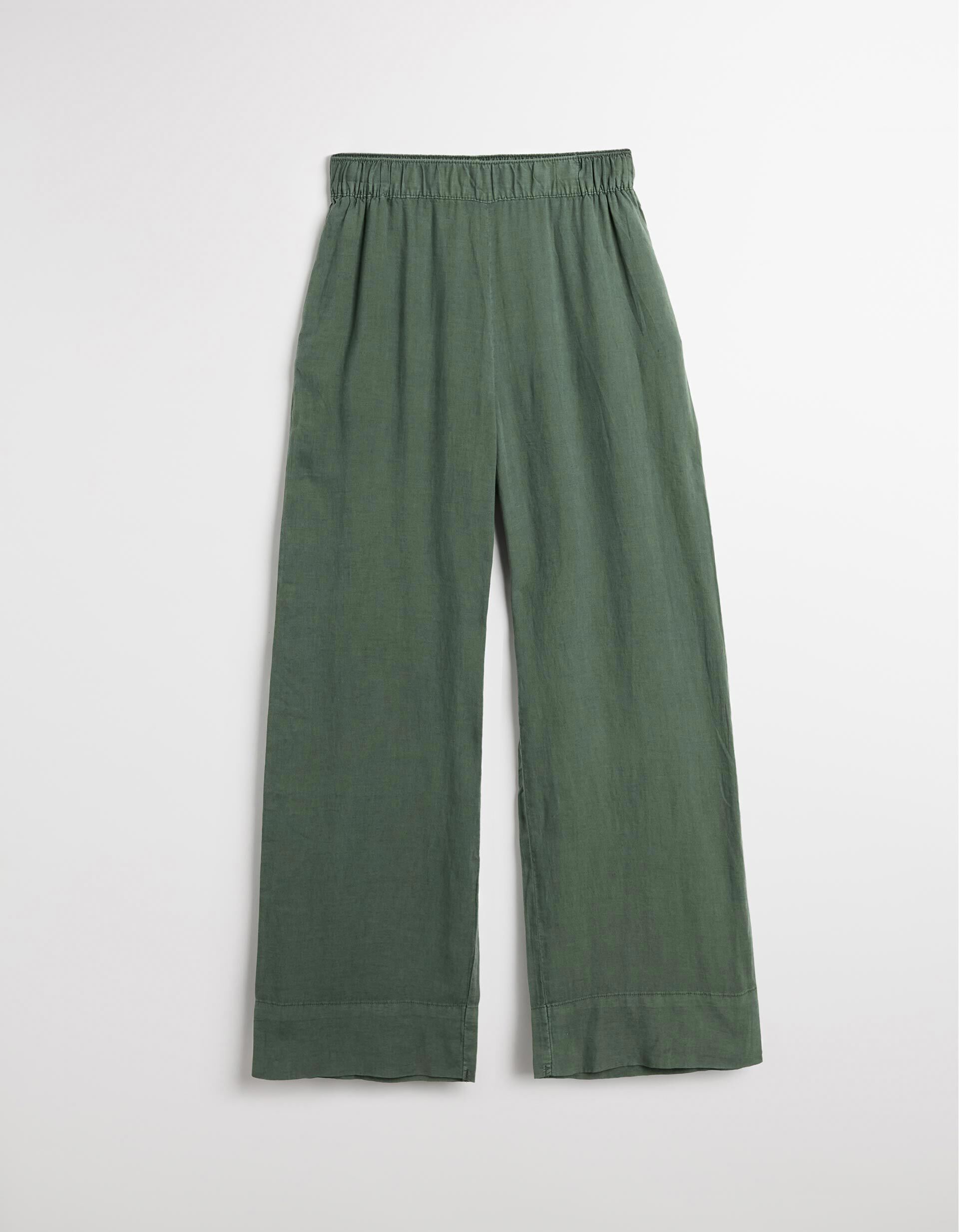 Comprar Online Cal&ccedil;as de Linho, Mulher, Verde Escuro