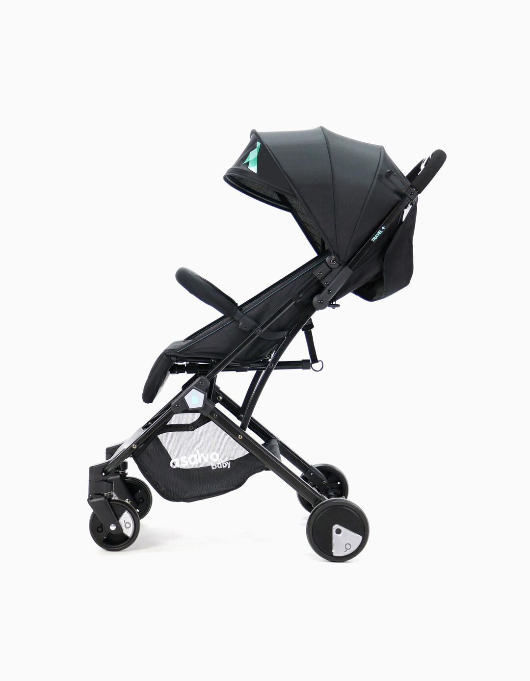 Carrinho de Passeio Travel Asalvo Black Aqua
