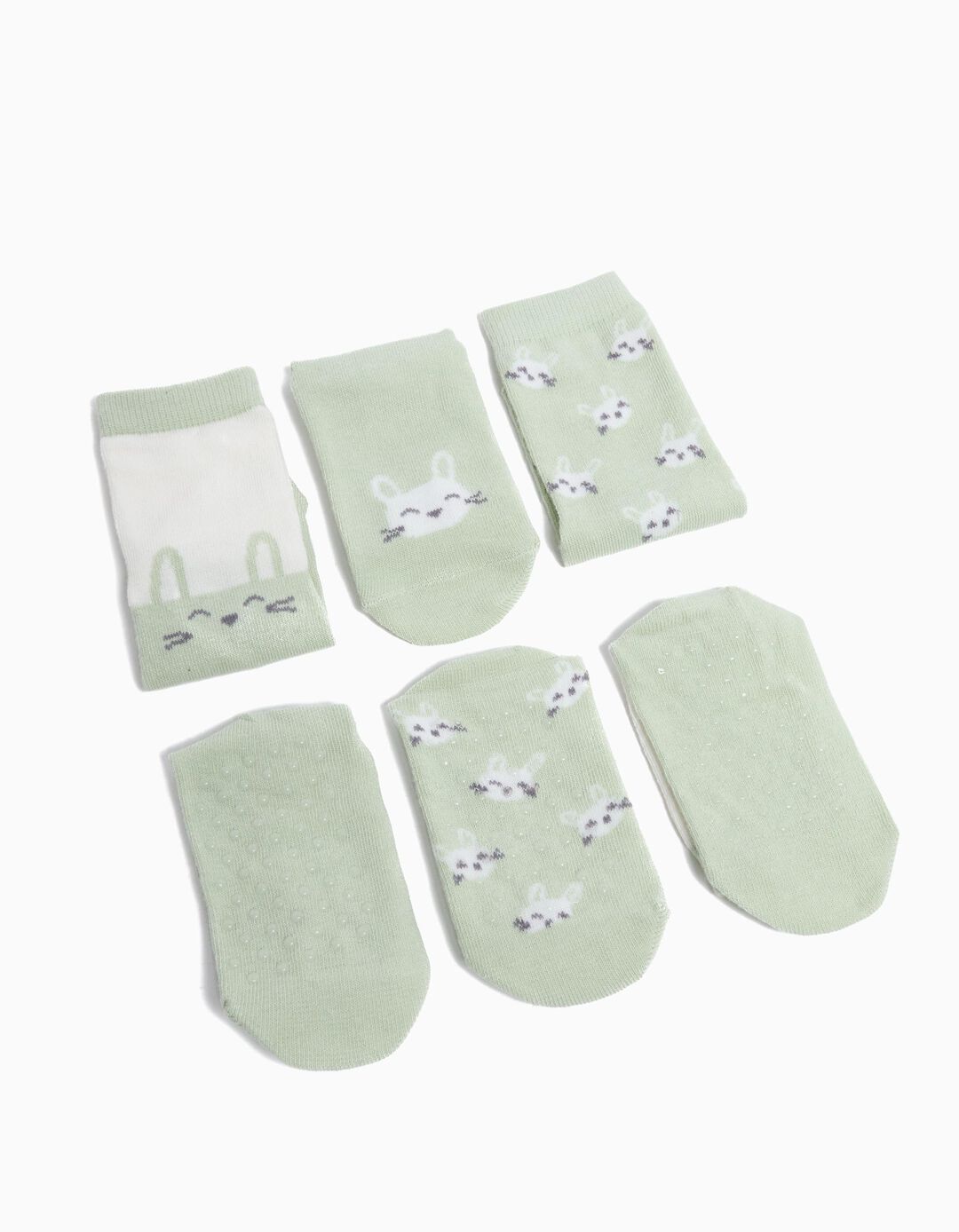 Pack 3 Pares de Meias Antiderrapantes, Bebé, Multicor