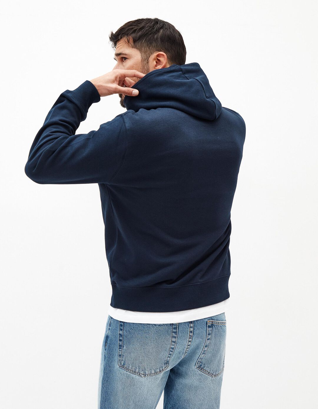 Sweatshirt Capuz, Homem, Azul Escuro