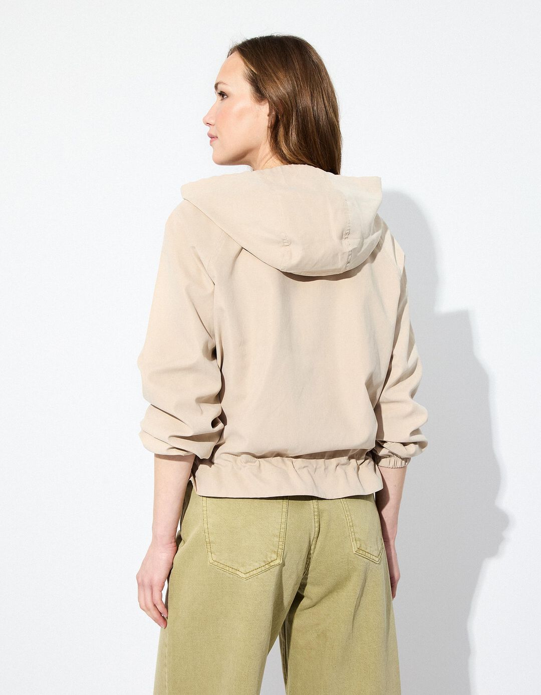 Parka Capuz, Mulher, Bege