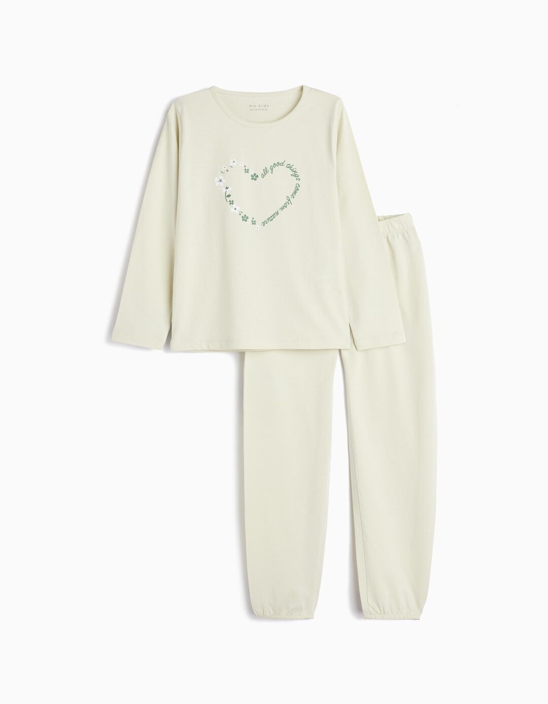 Pijama Jersey, Menina, Verde Claro