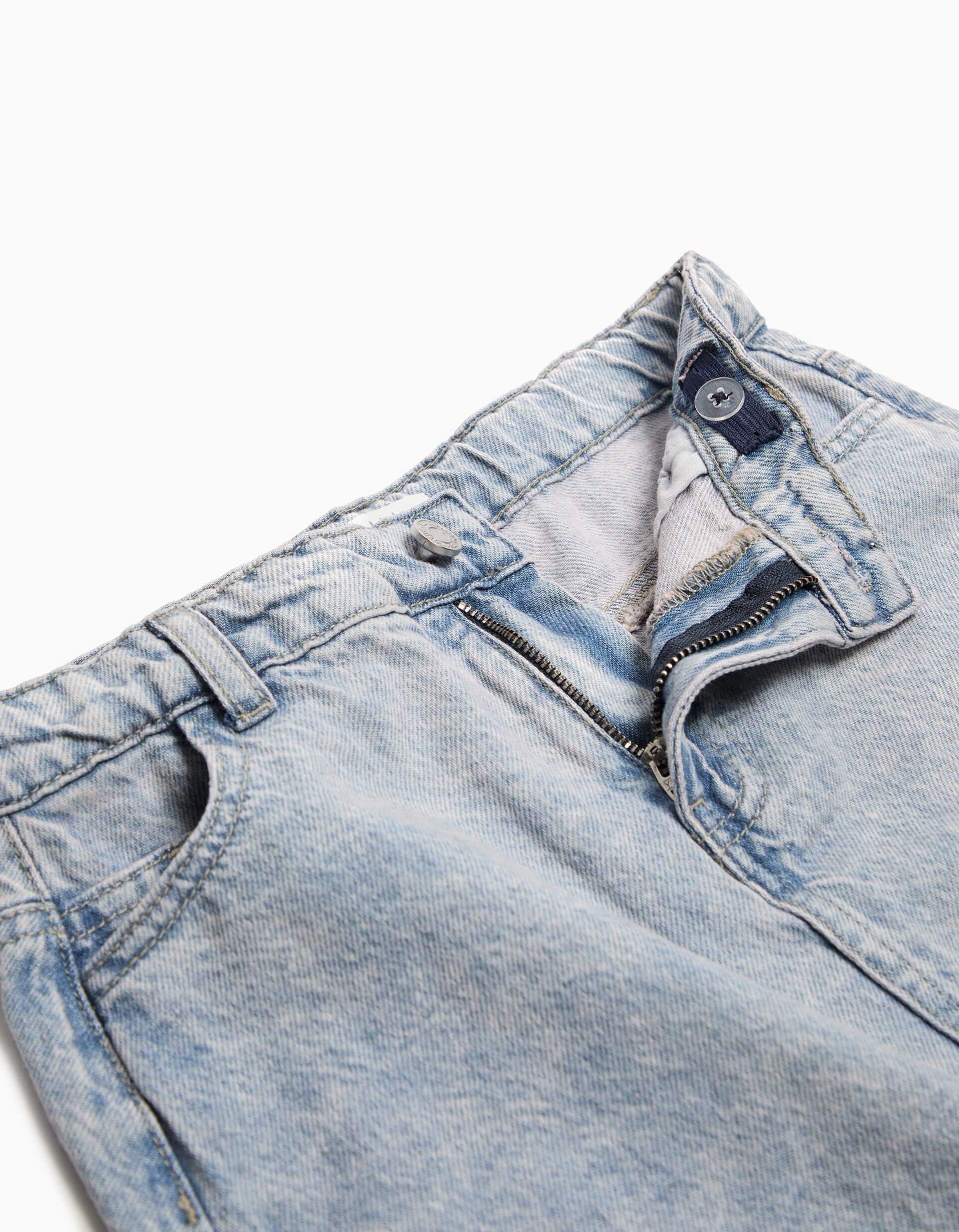 Comprar Online Mini-saia de Ganga, Menina, Azul Claro