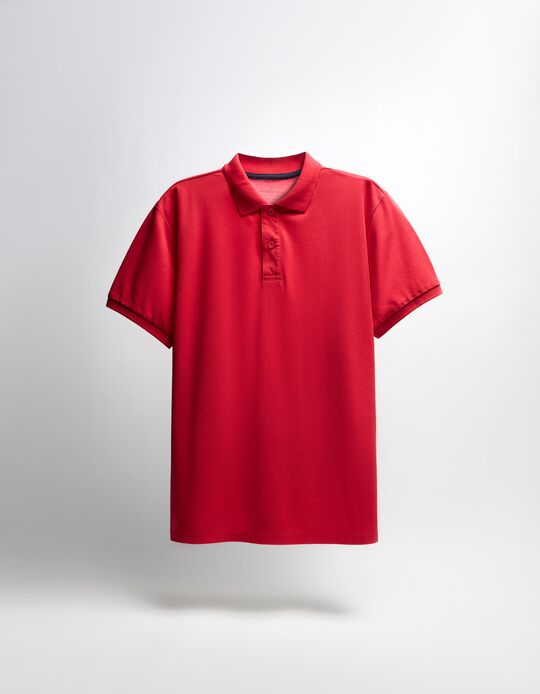 Comprar Online Polo Piquet Manga Curta, Homem, Vermelho