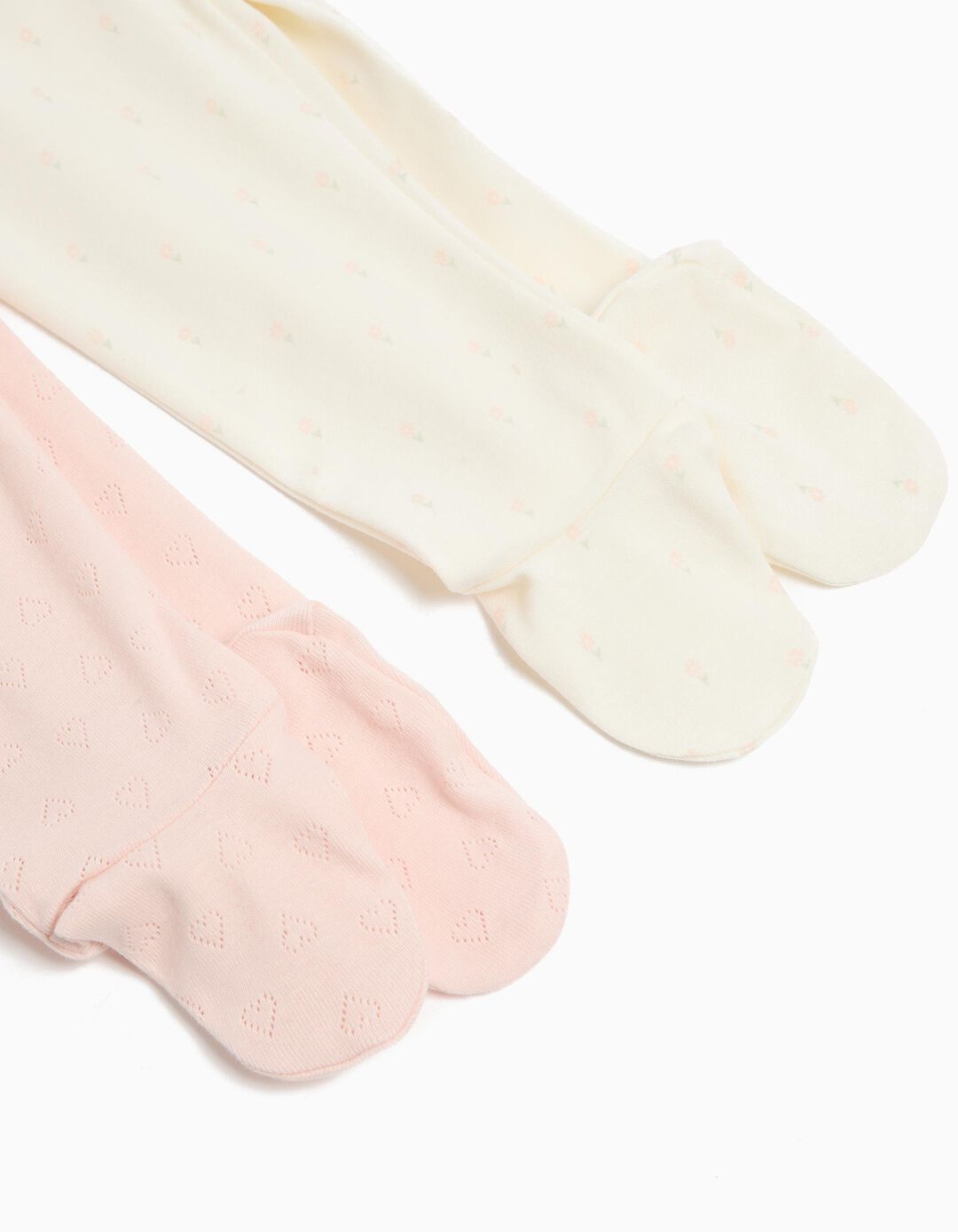 Pack 2 Calças com Pés, Menina, Multicor