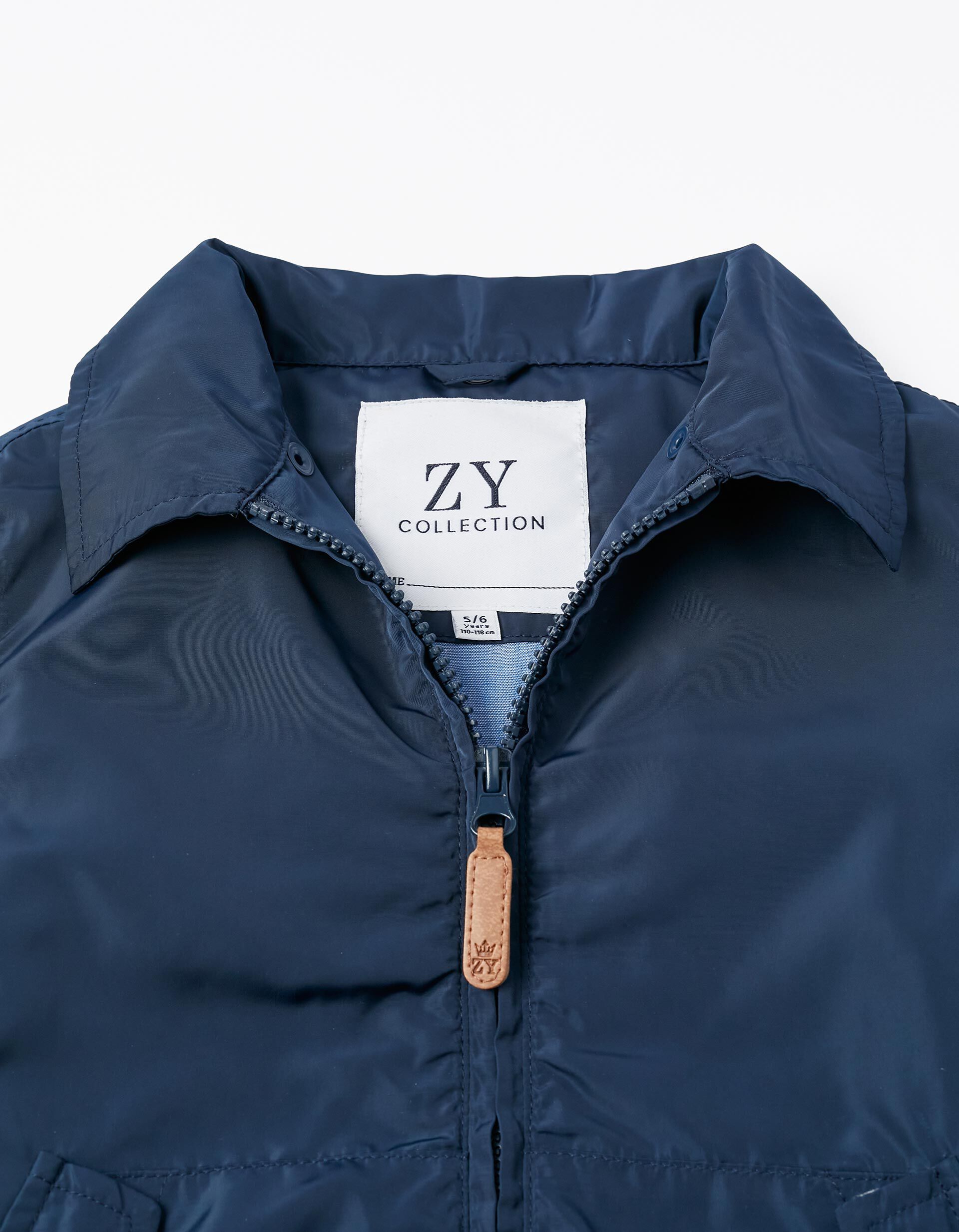 Comprar Online Corta-Vento com Capuz Amov&iacute;vel para Menino, Azul Escuro