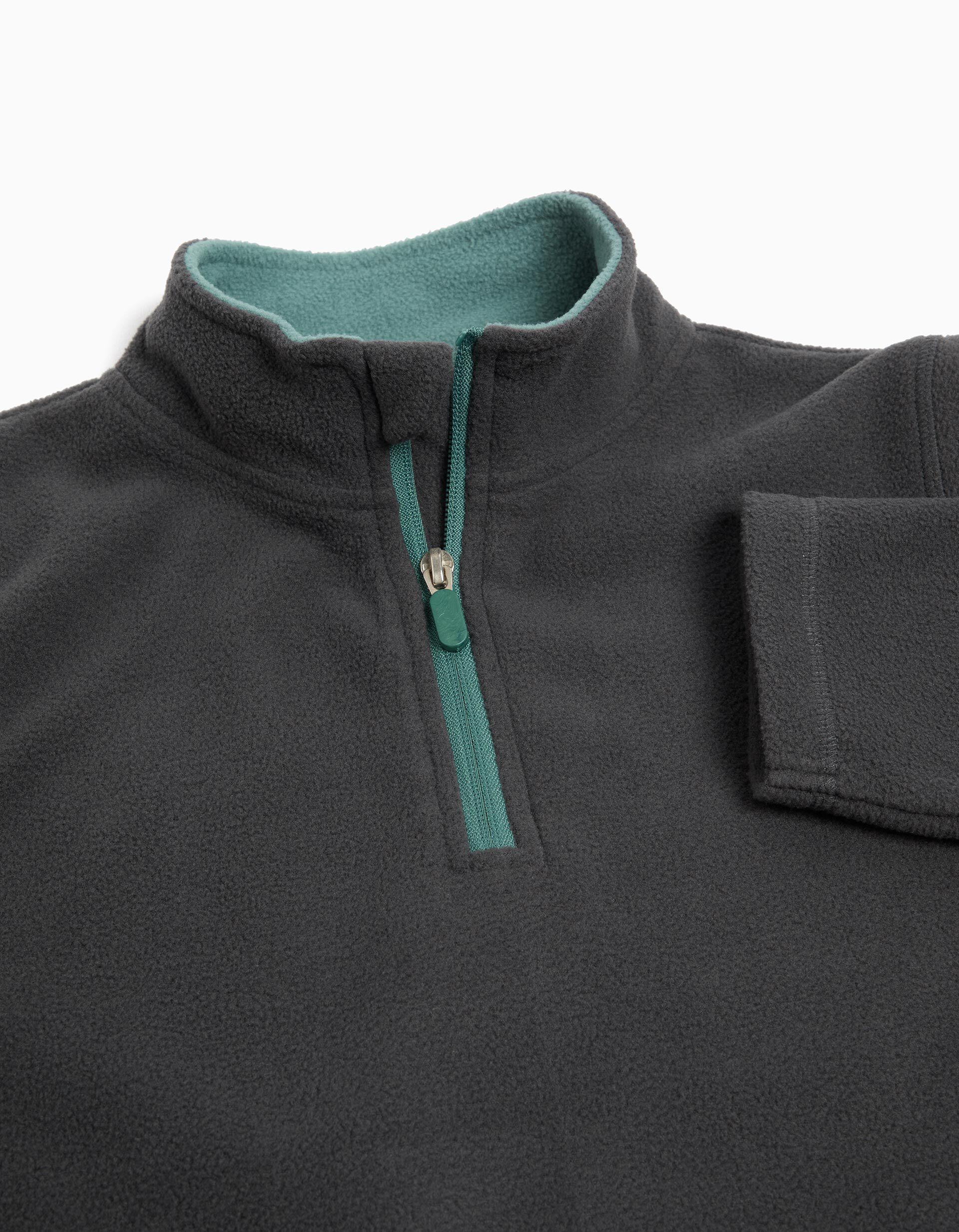 Comprar Online Sweatshirt Polar Fecho de Correr, Menino, Cinzento Escuro