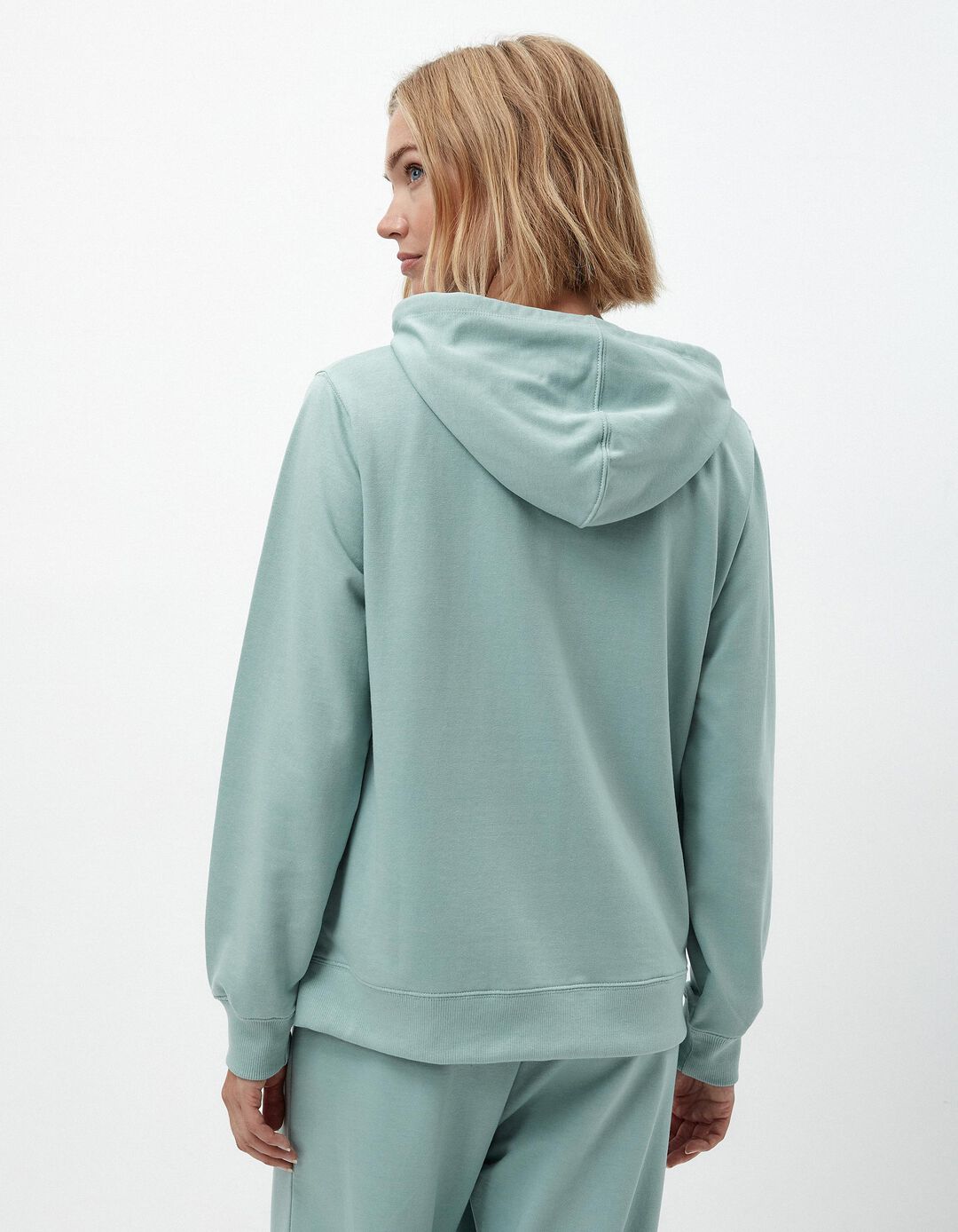 Sweatshirt Capuz, Mulher, Verde Claro