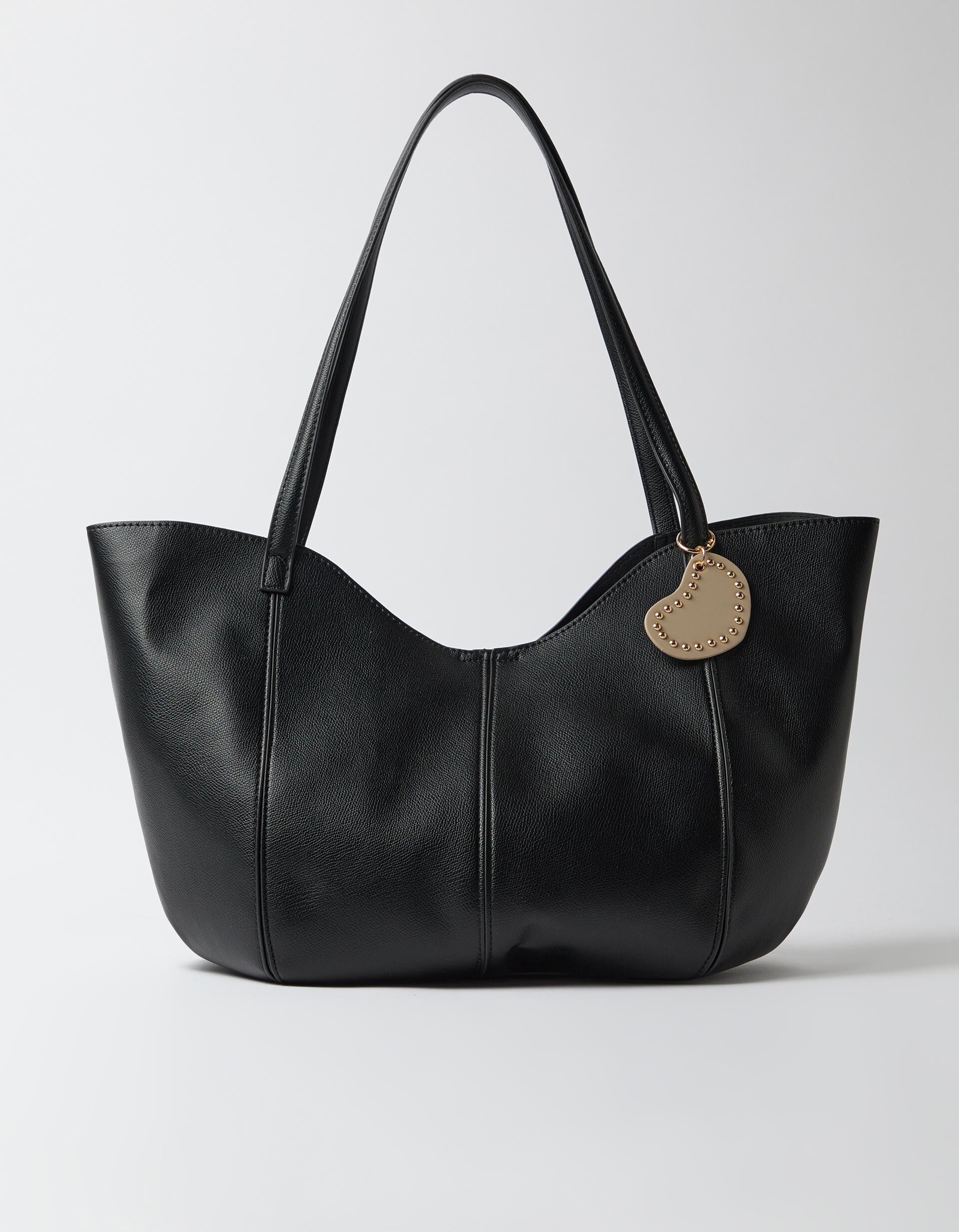 Mala Shopper Com Pendente, Mulher, Preto