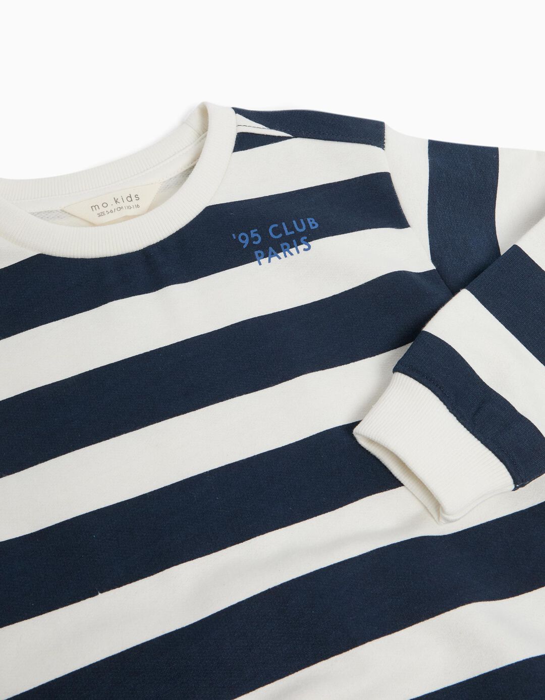 Sweatshirt Fleece Riscas, Menino, Azul Escuro 