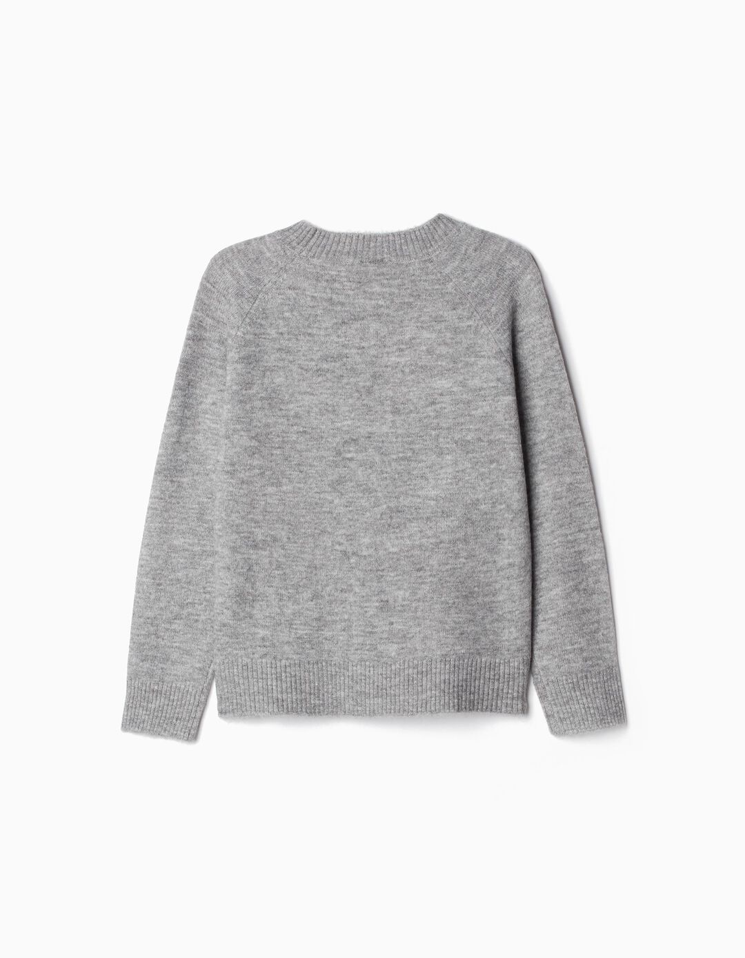 Camisola de Malha, Menina, Cinzento