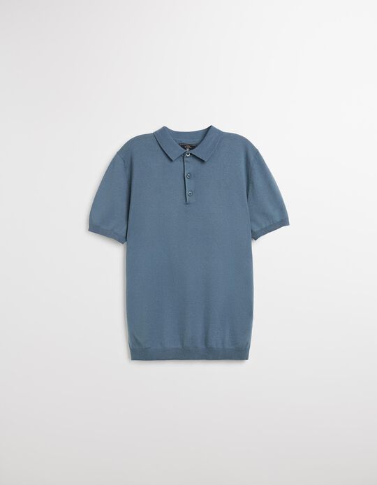 Comprar Online Polo de Malha, Homem, Azul