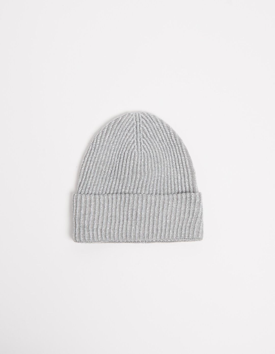 Gorro de Malha Fio Prateado, Mulher, Cinzento