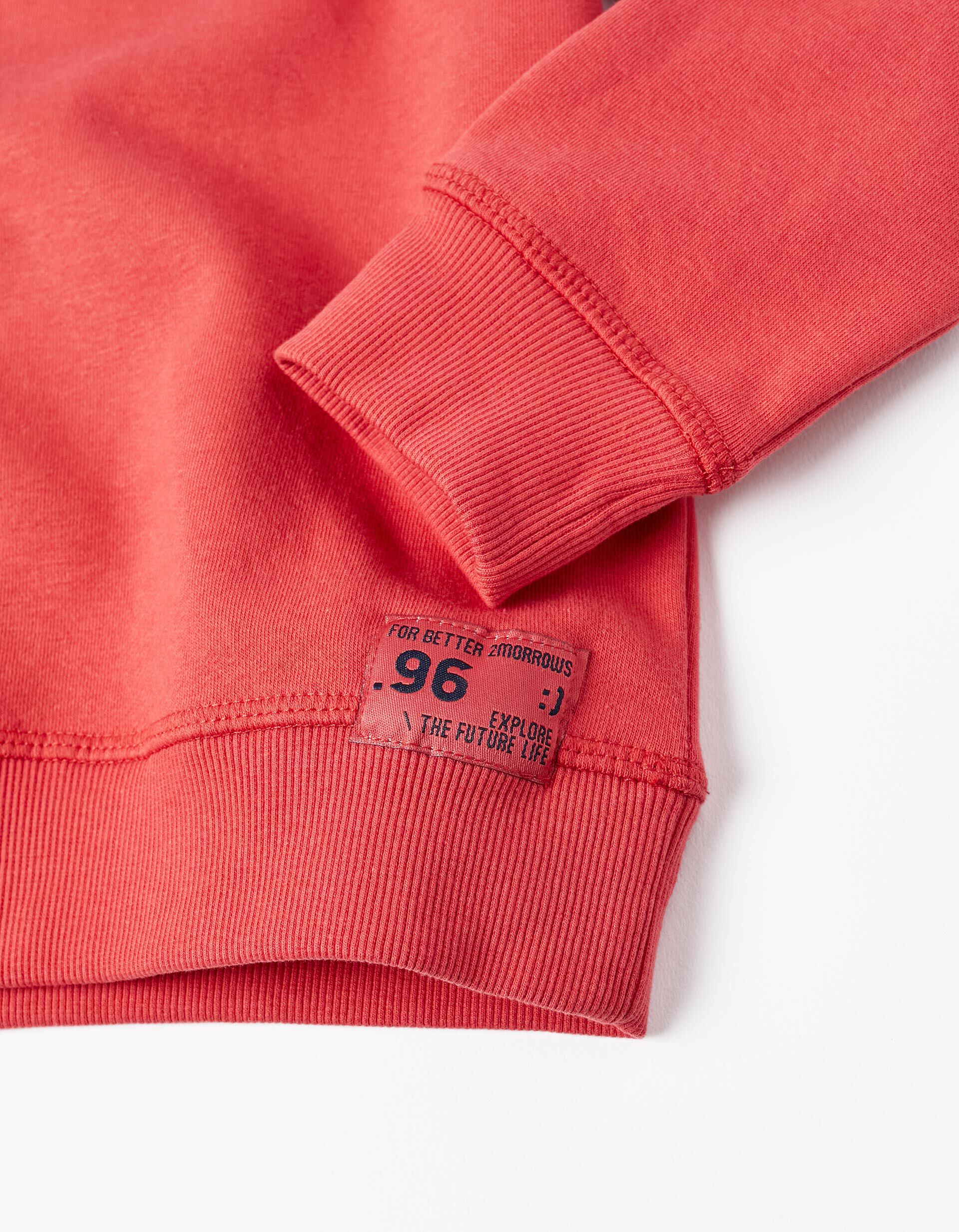Comprar Online Sweat de Algod&atilde;o para Menino, Vermelho