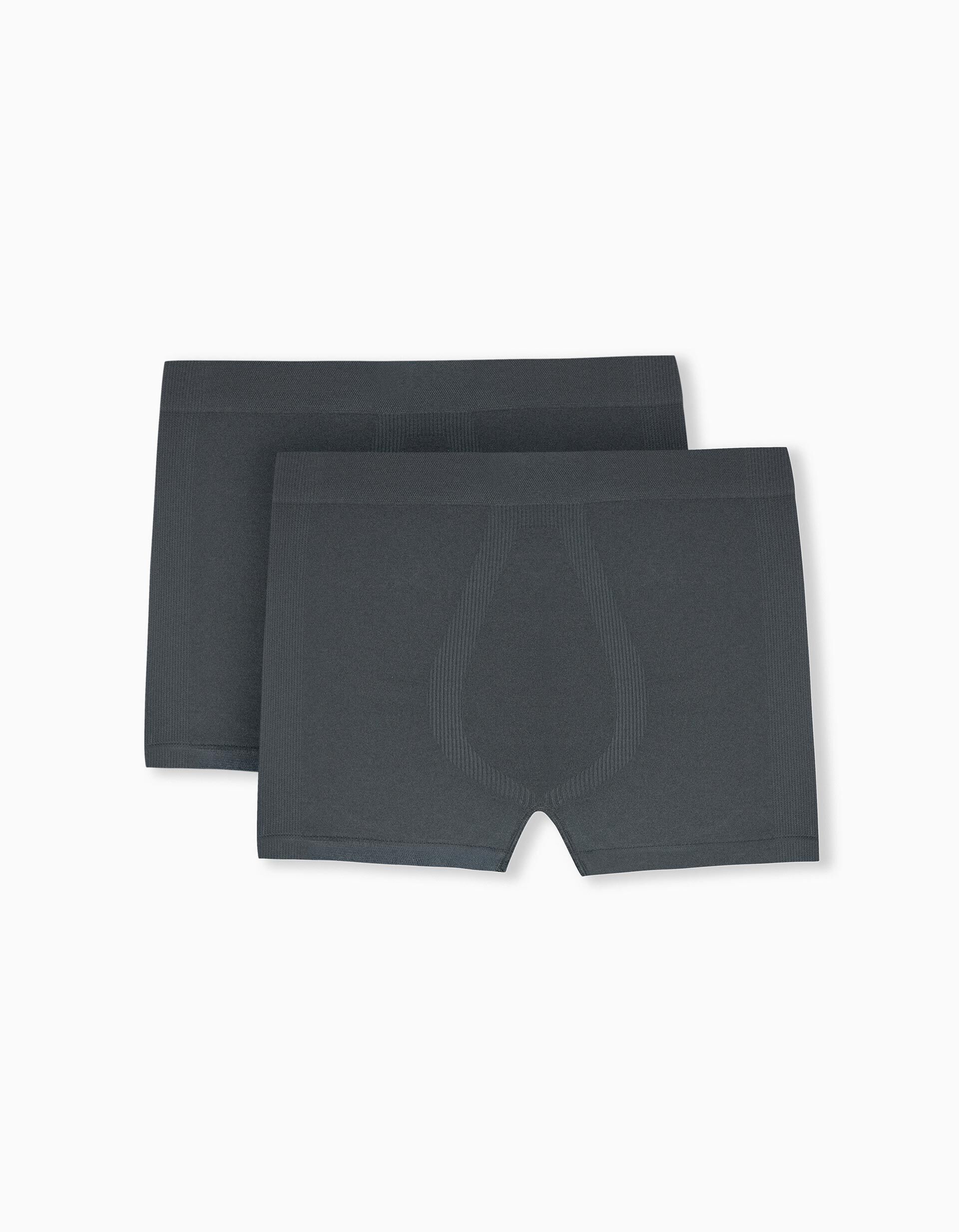 2 Boxers Sem Costuras, Homem, Cinza