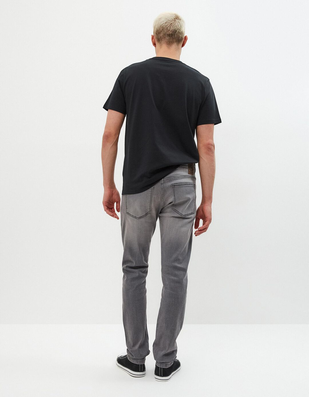 Calças Skinny-fit, Homem, Cinza
