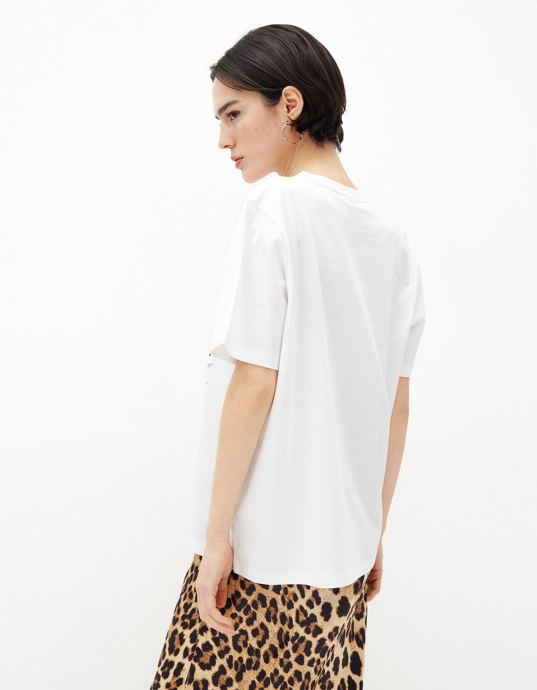 T-shirt 'Bowie', Mulher, Bege Claro