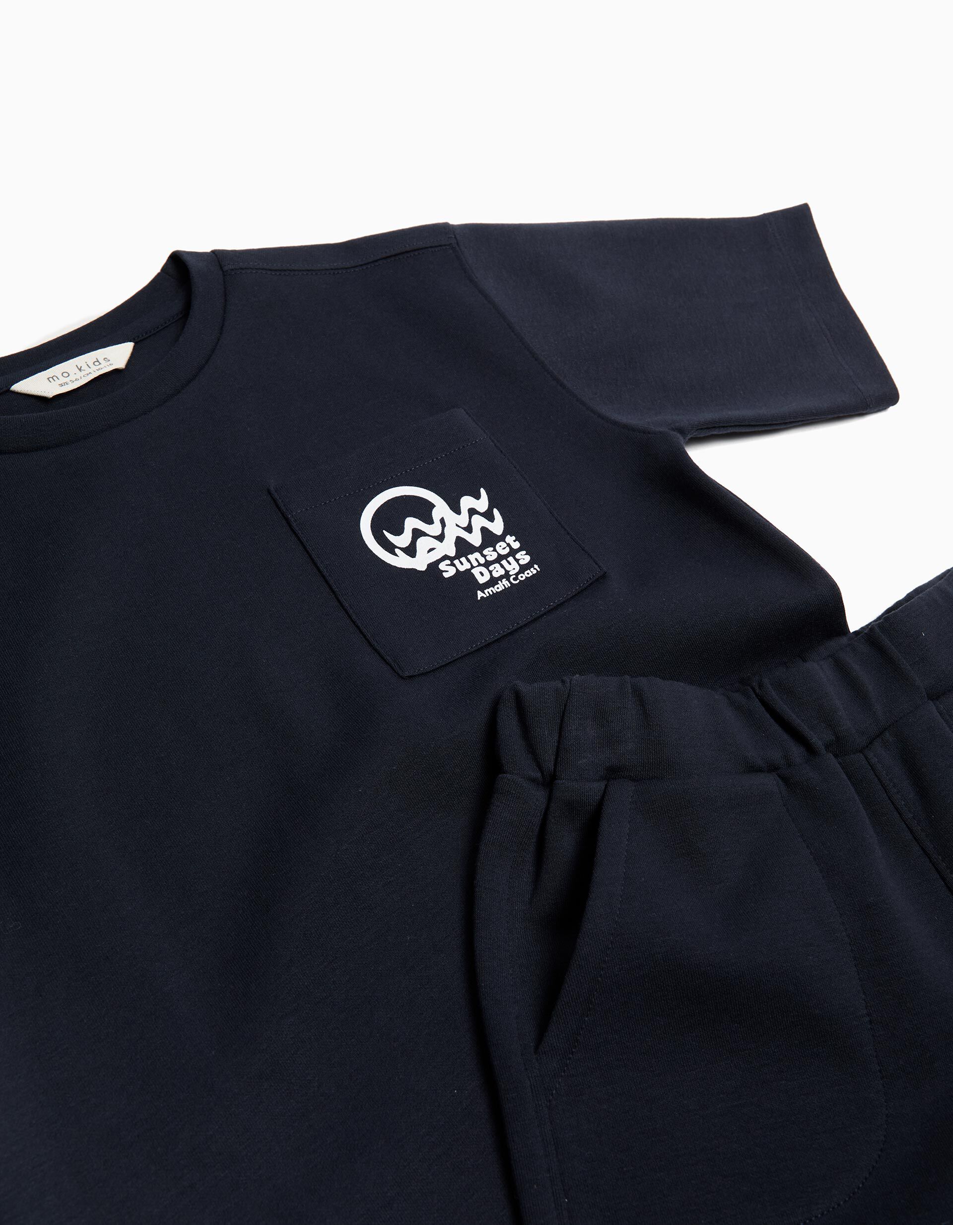 Conjunto T-Shirt e Cal&ccedil;&otilde;es, Menino, Azul