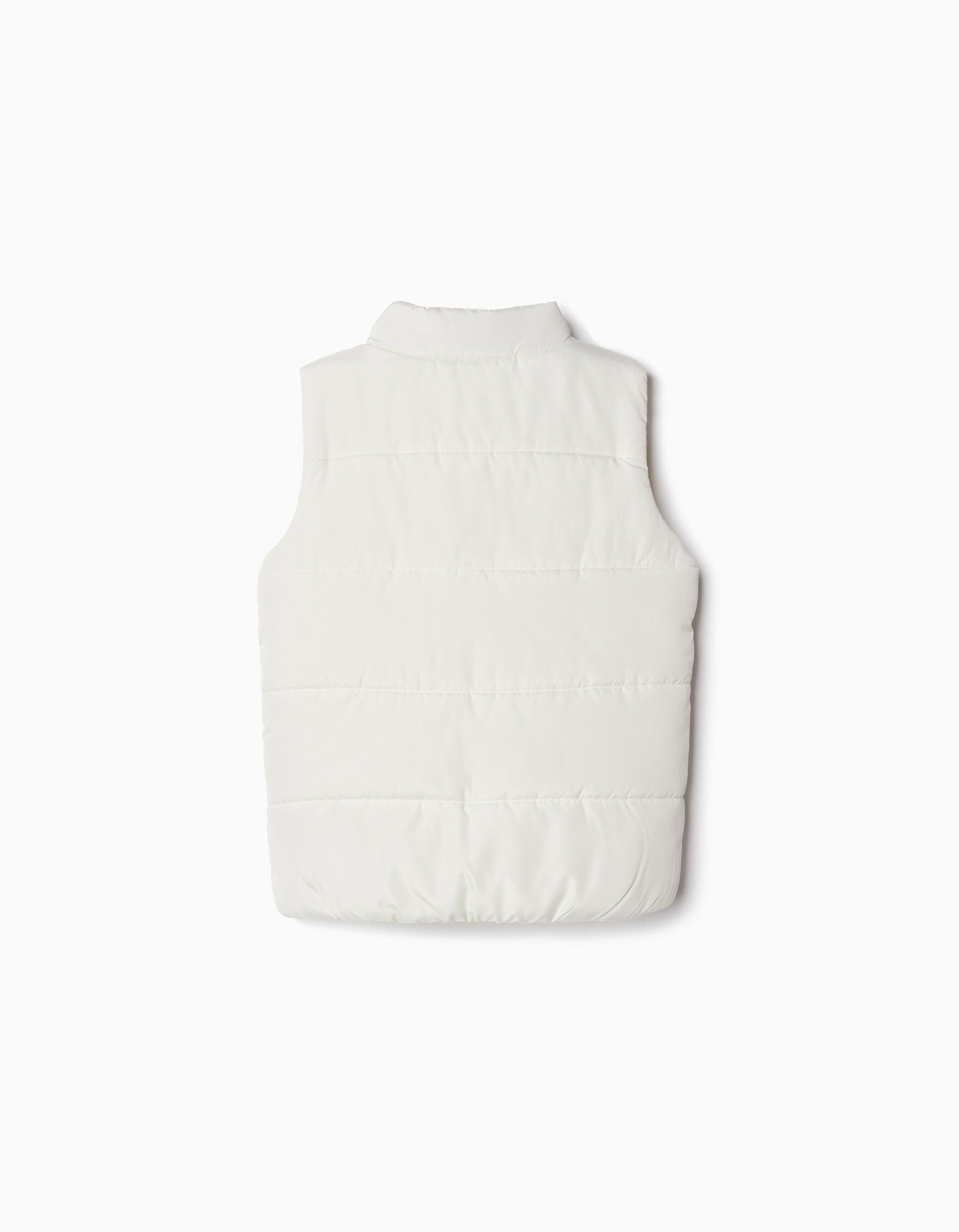 Colete Acolchoado, Menina, Branco